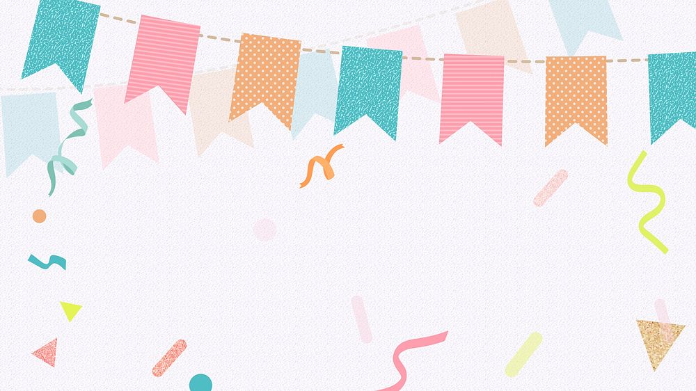 Festive desktop wallpaper, pastel celebration background