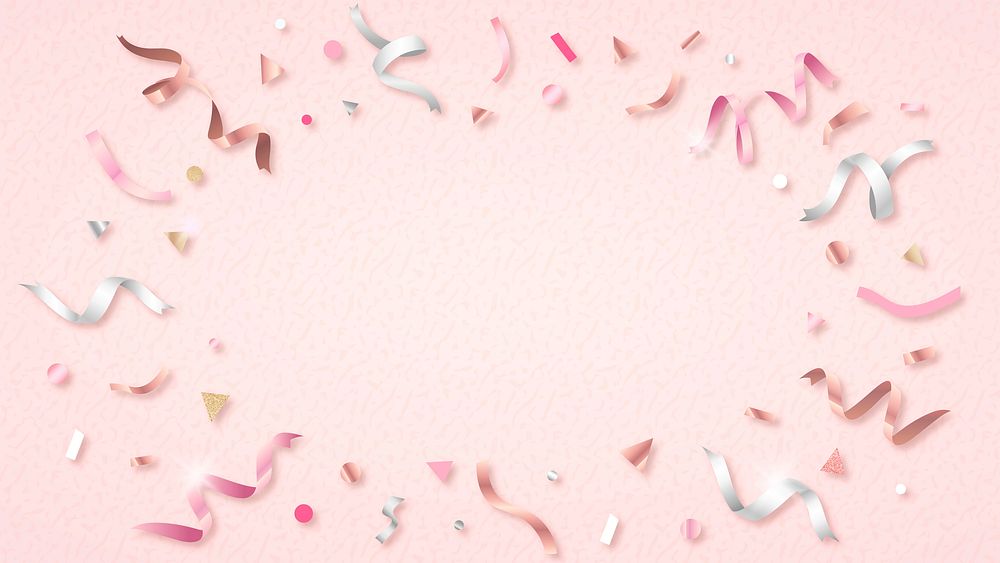 Pink festive frame HD wallpaper, colorful ribbons with texture