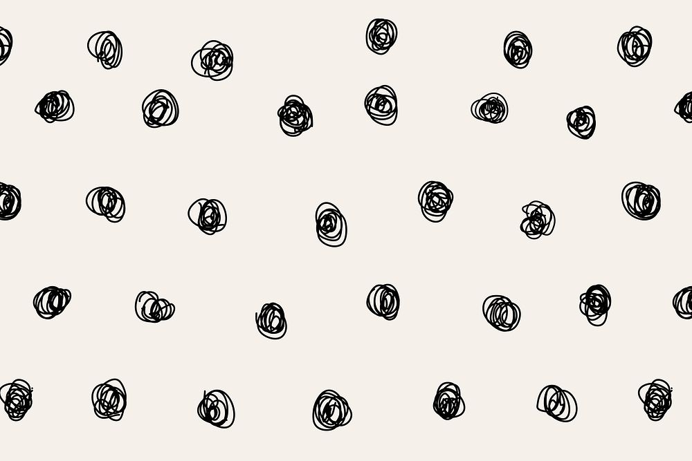 Polka dot pattern background, ink doodle, minimal design