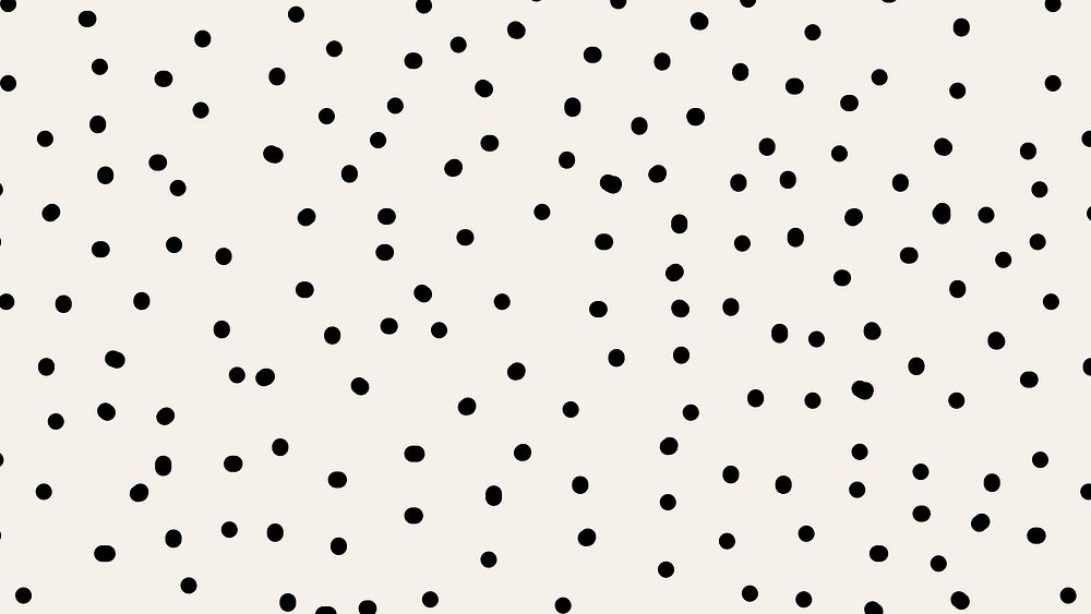 Polka dot pattern computer wallpaper, black simple background vector