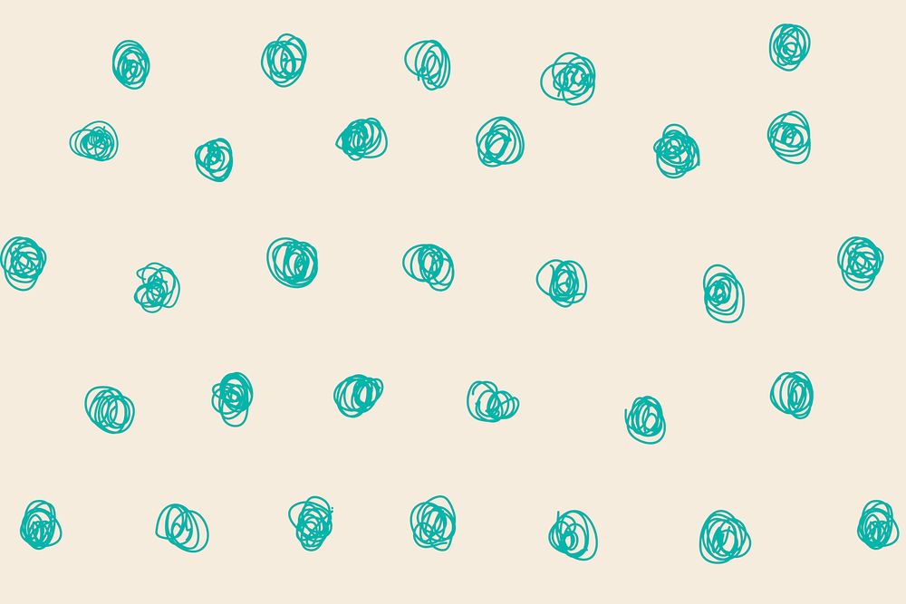 Polka dot pattern background, green doodle vector, aesthetic design