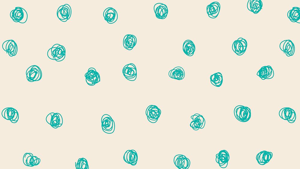 Polka dot pattern desktop wallpaper, green doodle vector, aesthetic background