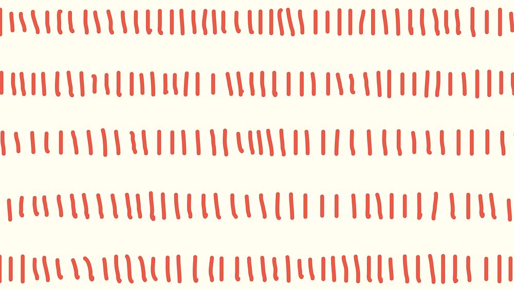 Doodle computer wallpaper, red lined pattern design vector