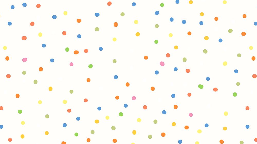 Cute desktop wallpaper, colorful dot pattern design