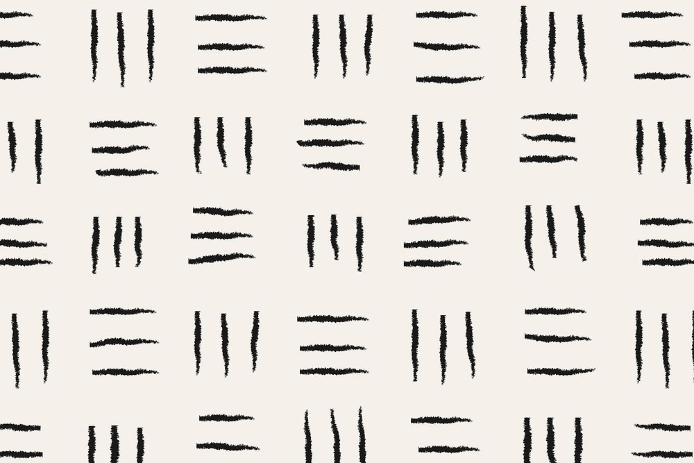 Doodle background, black lined pattern design