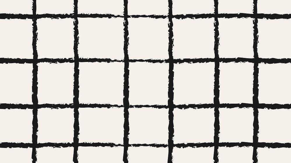 Grid pattern computer wallpaper, black doodle, simple background