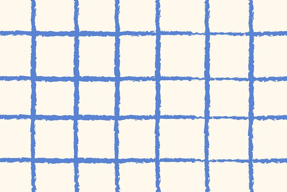 Grid pattern background, blue doodle, simple design