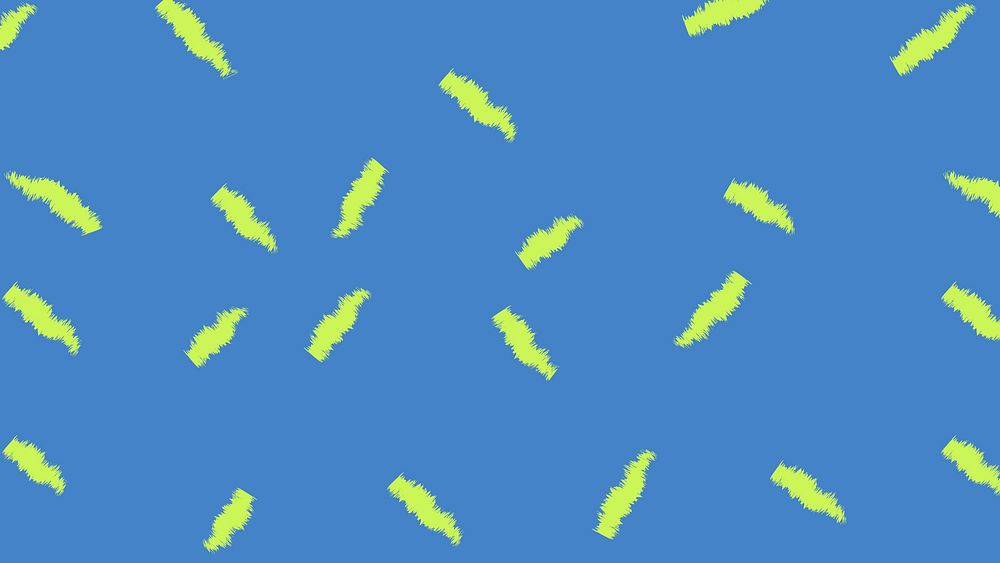 Computer wallpaper, brush doodle pattern, blue design vector