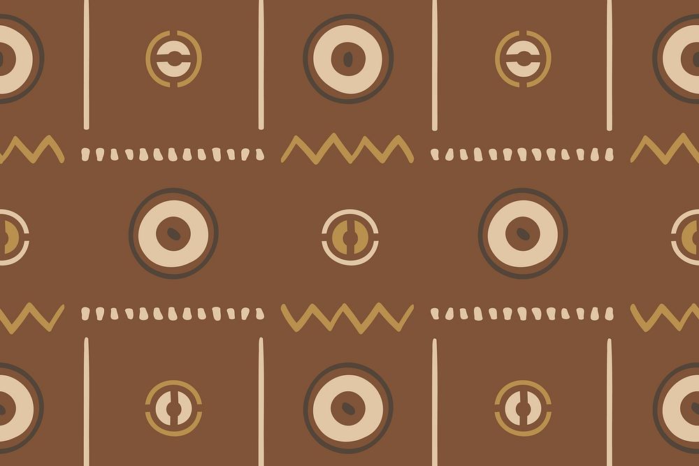 Pattern background, tribal aztec design, brown geometric style
