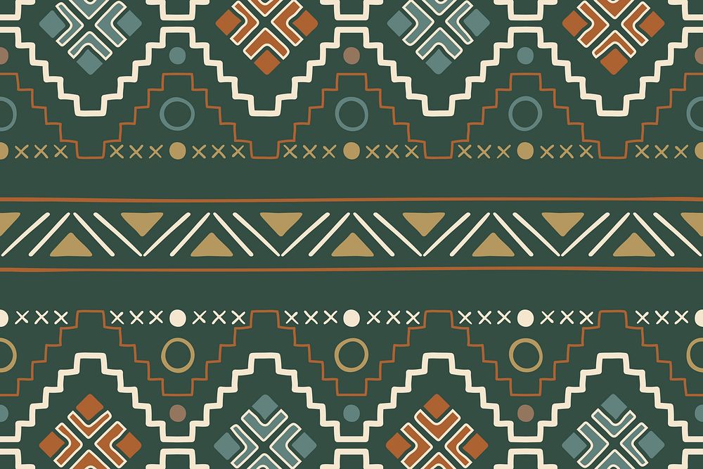 Ethnic seamless pattern background, colorful geometric design, vector