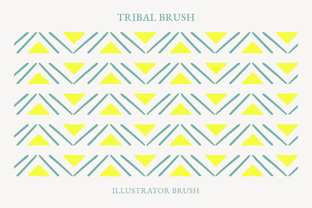 Tribal illustrator brush, colorful geometric design, vector add-on set