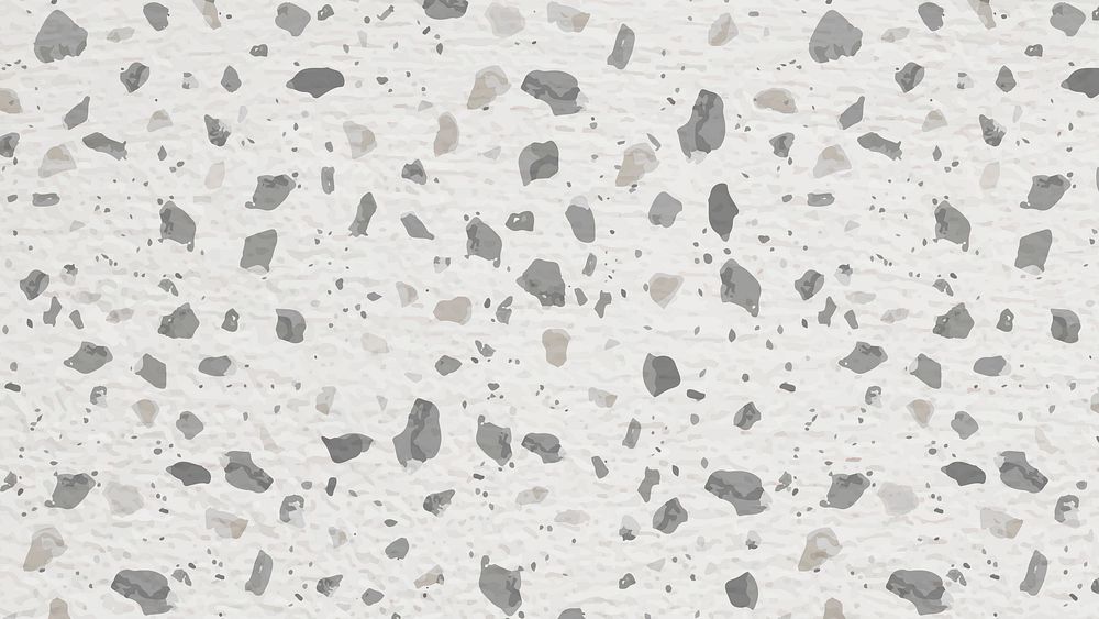 Aesthetic Terrazzo computer wallpaper, abstract gray pattern vector