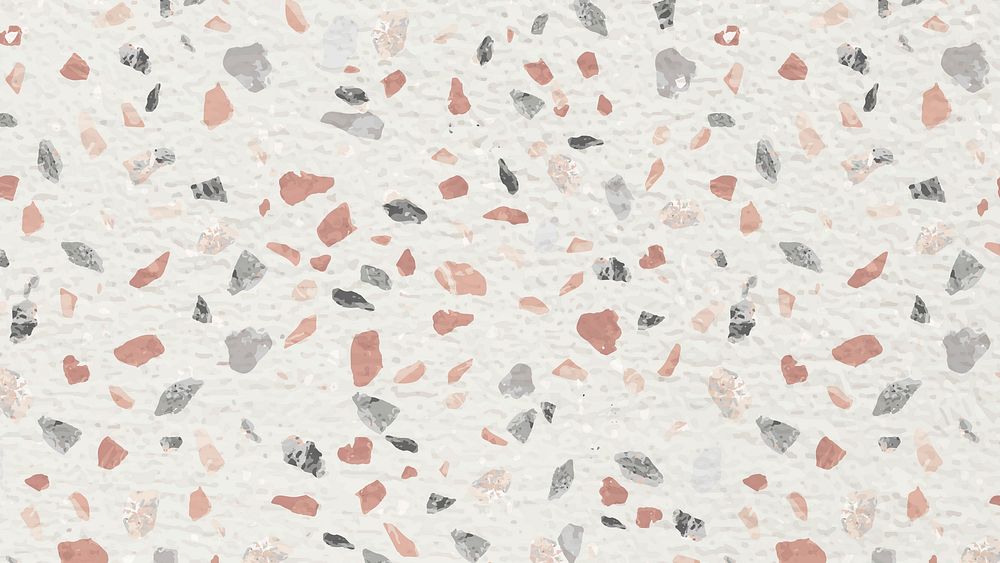 Aesthetic Terrazzo desktop wallpaper, abstract pattern vector