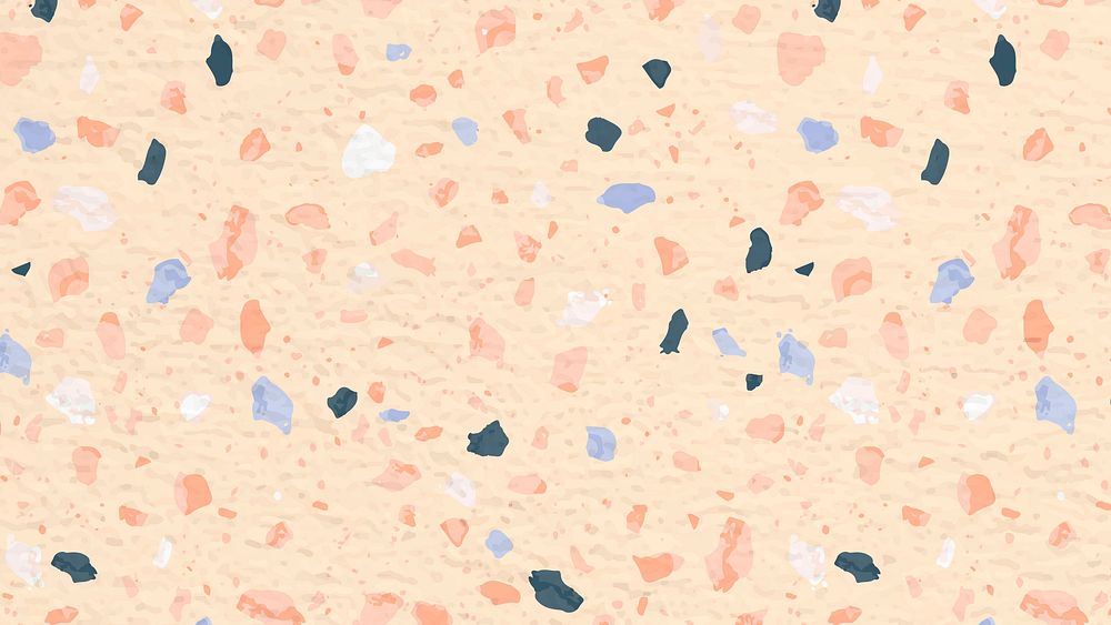 Aesthetic Terrazzo computer wallpaper, abstract pastel pattern