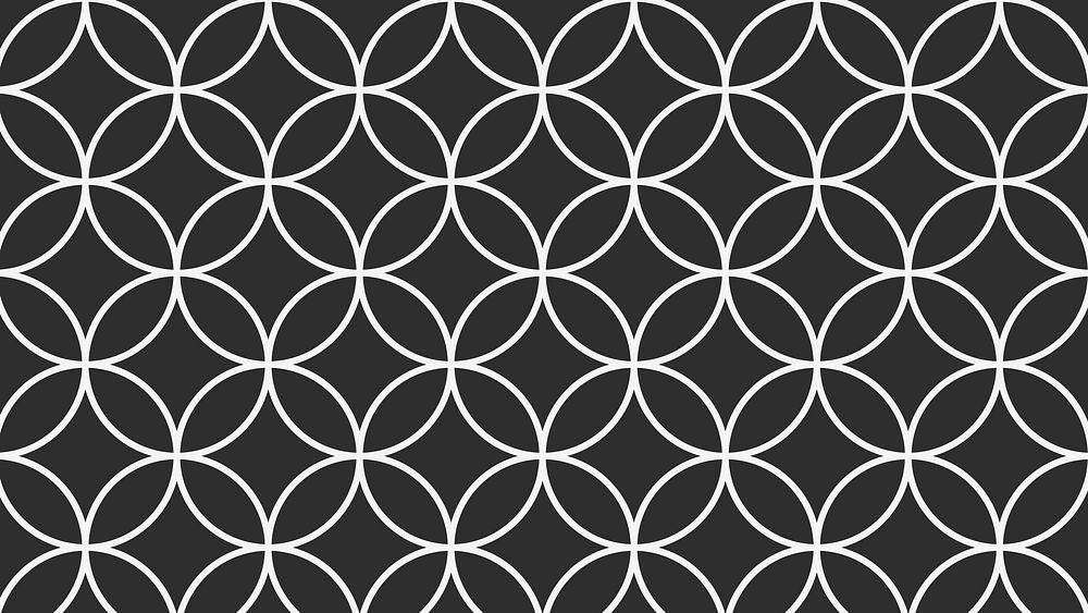 Geometric computer wallpaper, abstract pattern in black and white vector