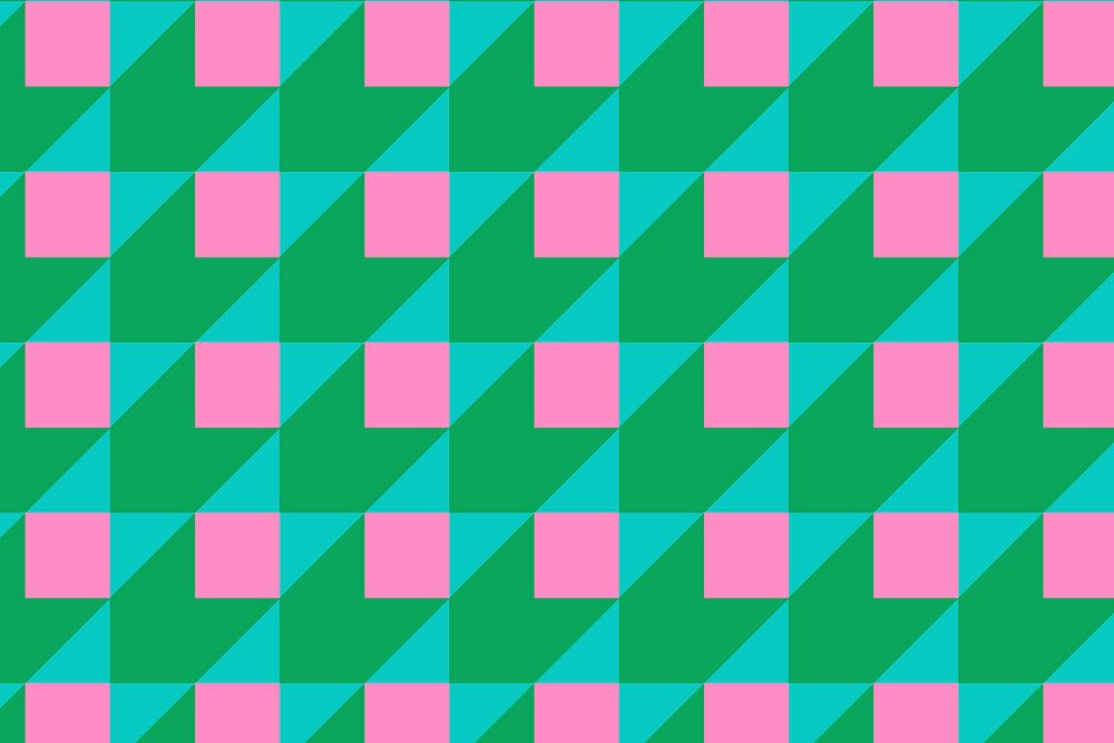 Abstract green background, geometric pattern  in pink vector