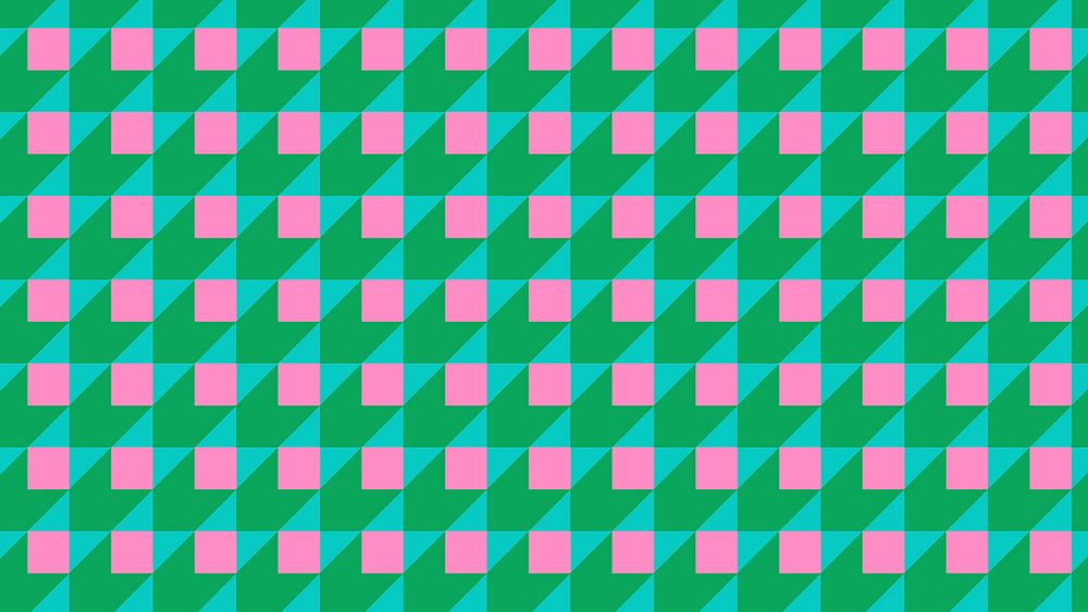 Green computer wallpaper, geometric pattern in pink vector