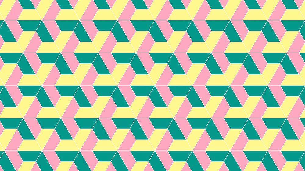 Green computer wallpaper, geometric pattern in pink