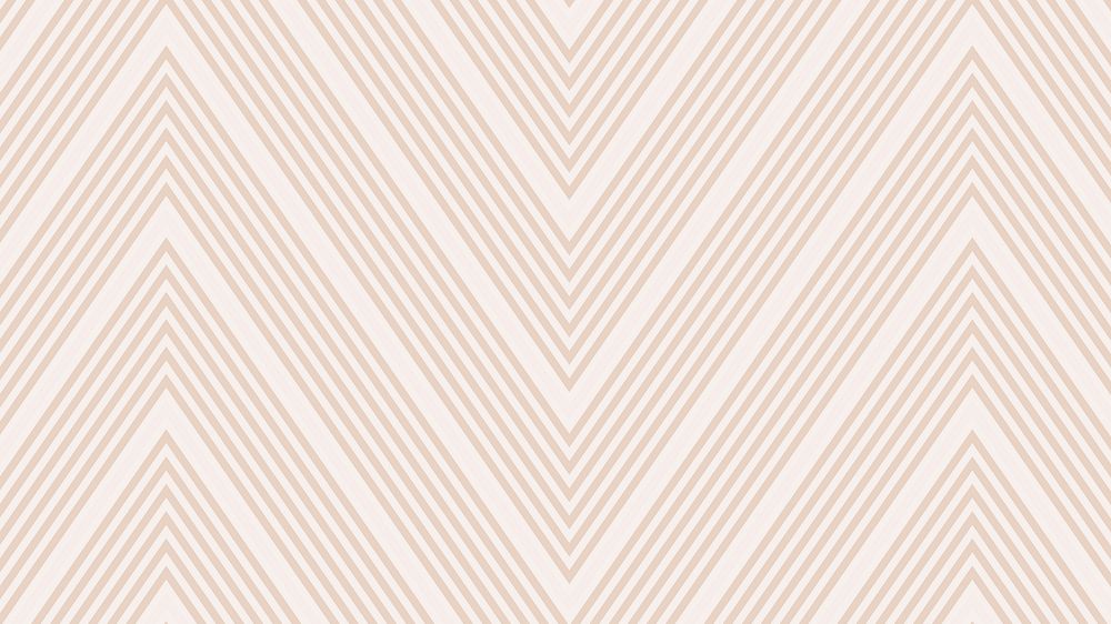 Zigzag desktop wallpaper, simple chevron pattern cream background vector