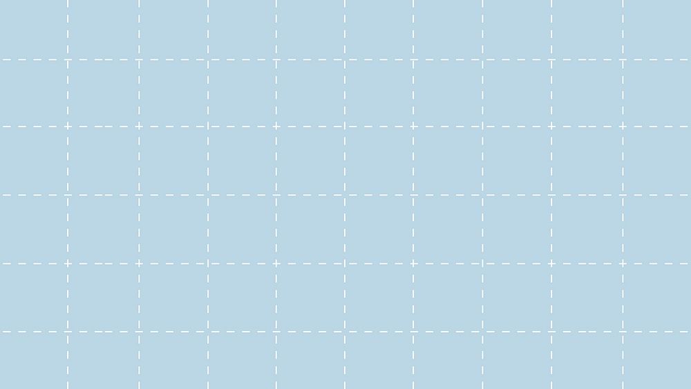 Blue desktop wallpaper, grid pattern, minimal design vector