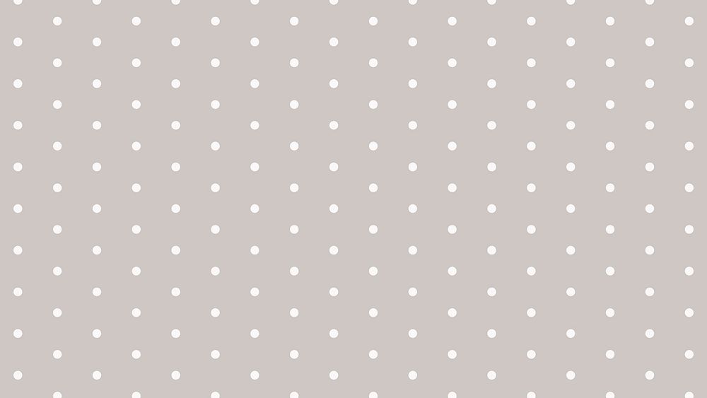 Aesthetic computer wallpaper, polka dot pattern, cute brown design