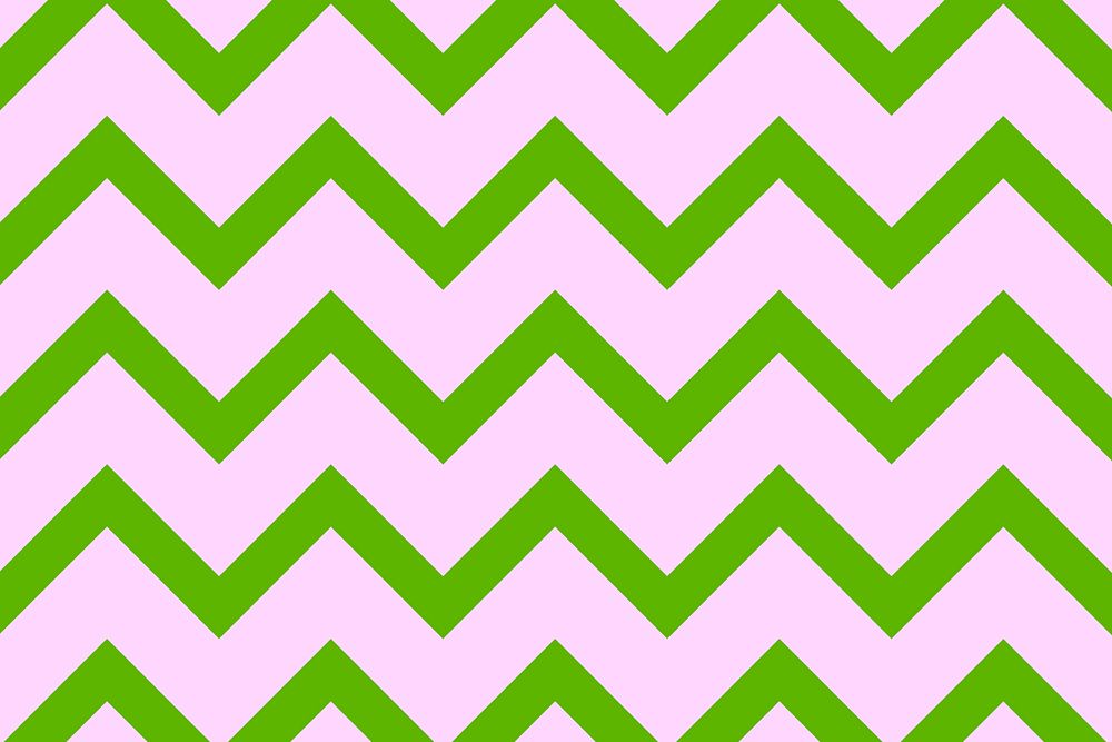 Cute pattern background, green zigzag creative design vector