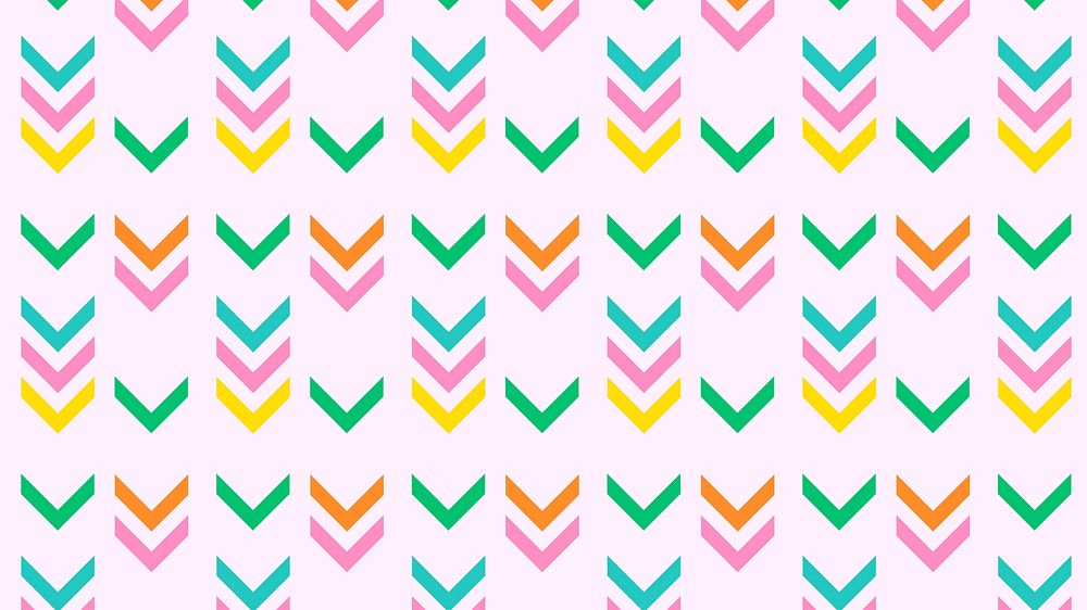 Pink desktop wallpaper, tribal arrow pattern design vector