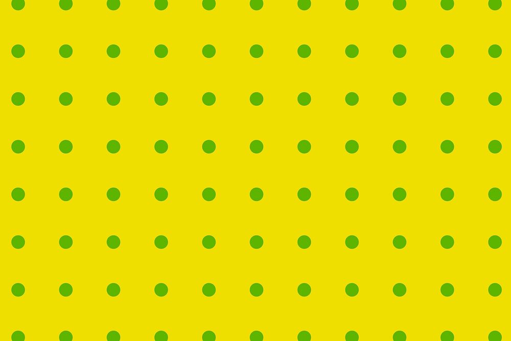 Polka dot pattern background, yellow colorful design vector