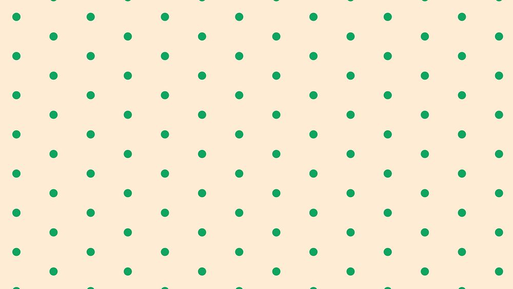 Cream desktop wallpaper, polka dot pattern in cute design vector