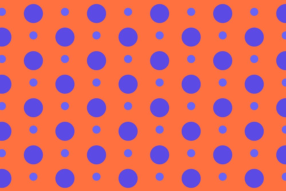 Abstract pattern background, polka dot in orange and purple vector