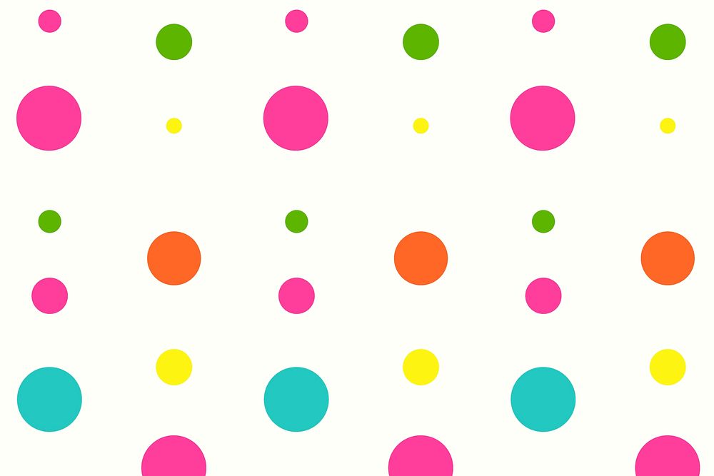 Colorful pattern background, cute polka dot in pink vector
