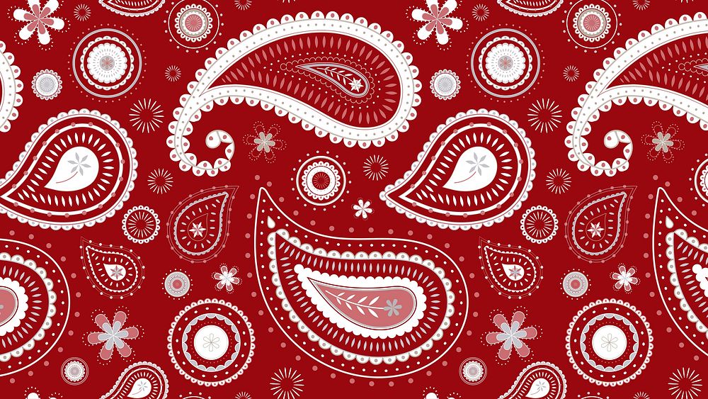 Aesthetic paisley HD wallpaper, Indian pattern in gray vector 