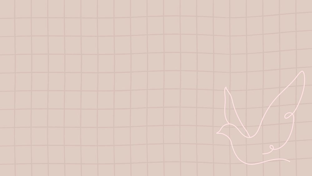 Pink dove HD wallpaper, line art animal design vector