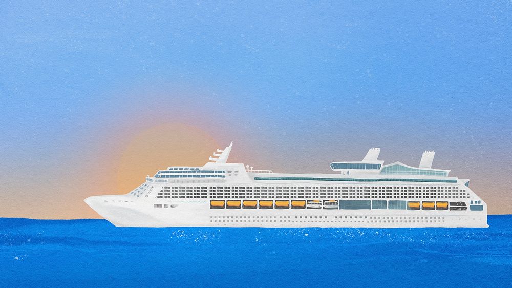 Cruise ship computer wallpaper, tourism industry background