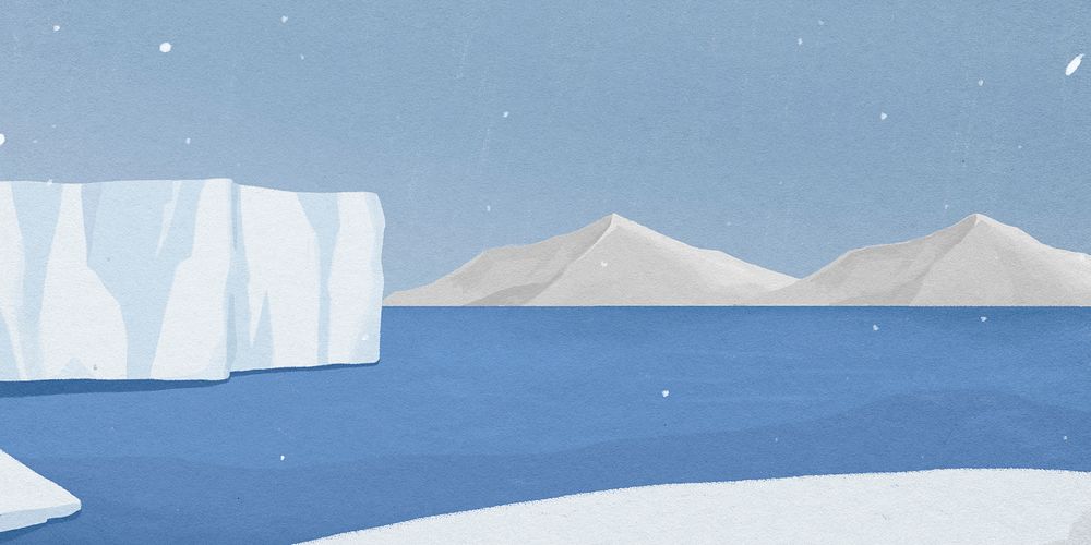 North pole background, Winter aesthetic illustration