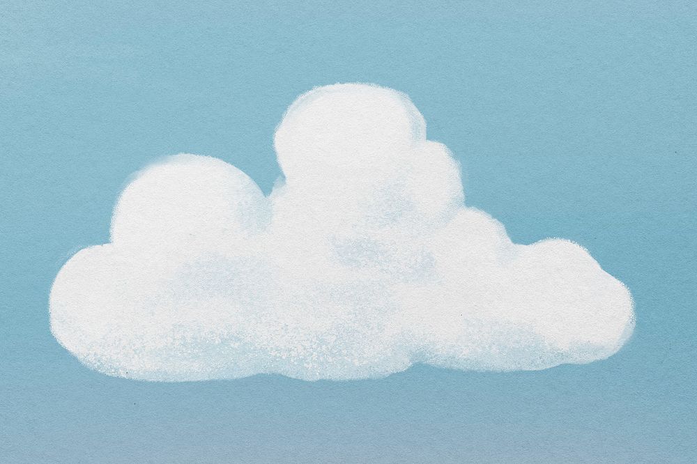 Aesthetic cloud, watercolor, weather illustration