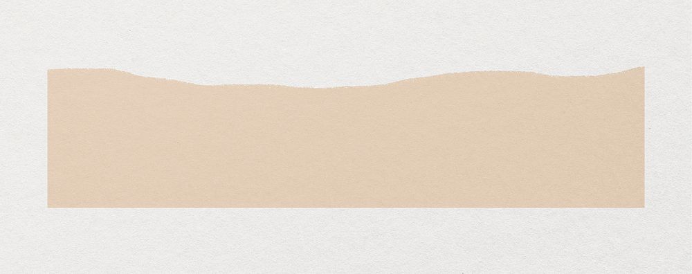 Beige wavy shape, watercolor divider psd