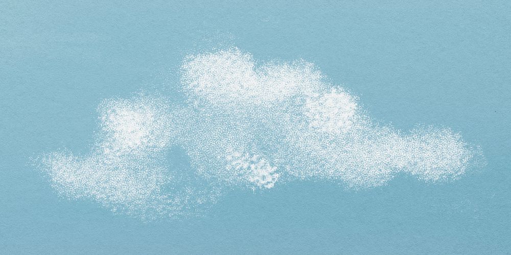 Aesthetic cloud, watercolor, weather illustration psd