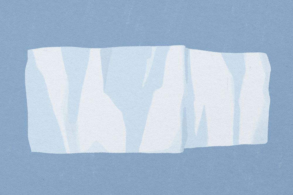 Iceberg, environment watercolor illustration psd
