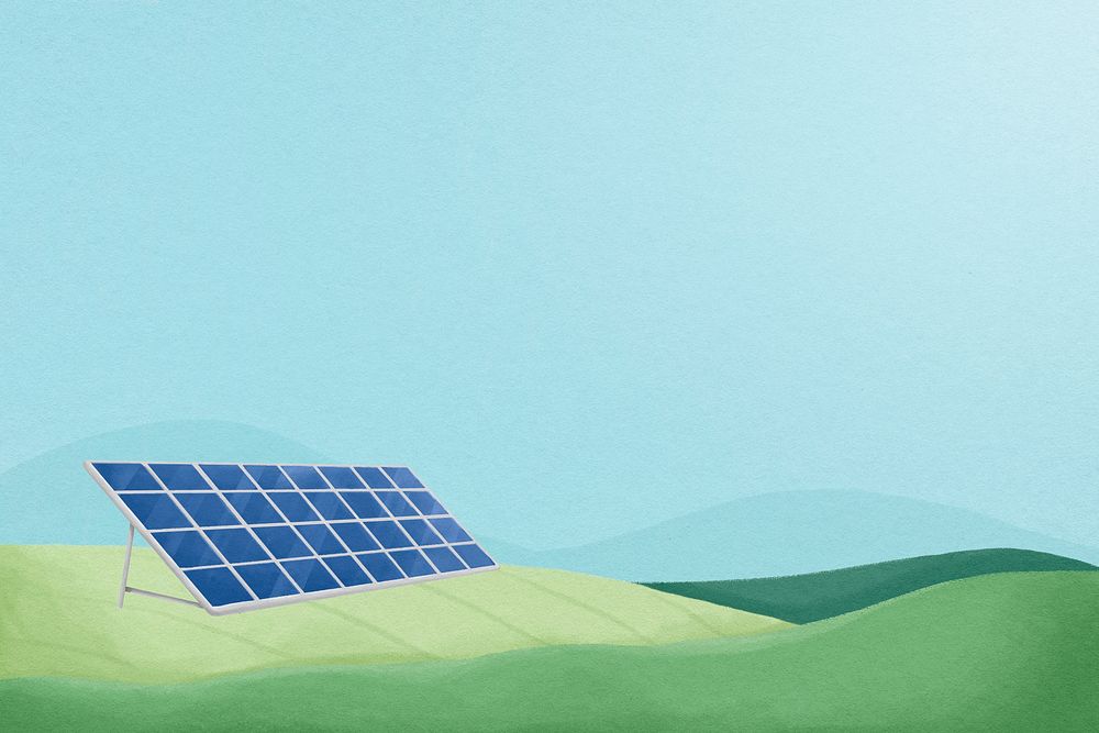 Solar energy background, environment, renewable power illustration psd