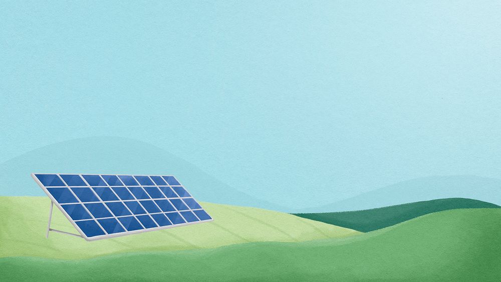 Solar energy desktop wallpaper, environment, renewable power background