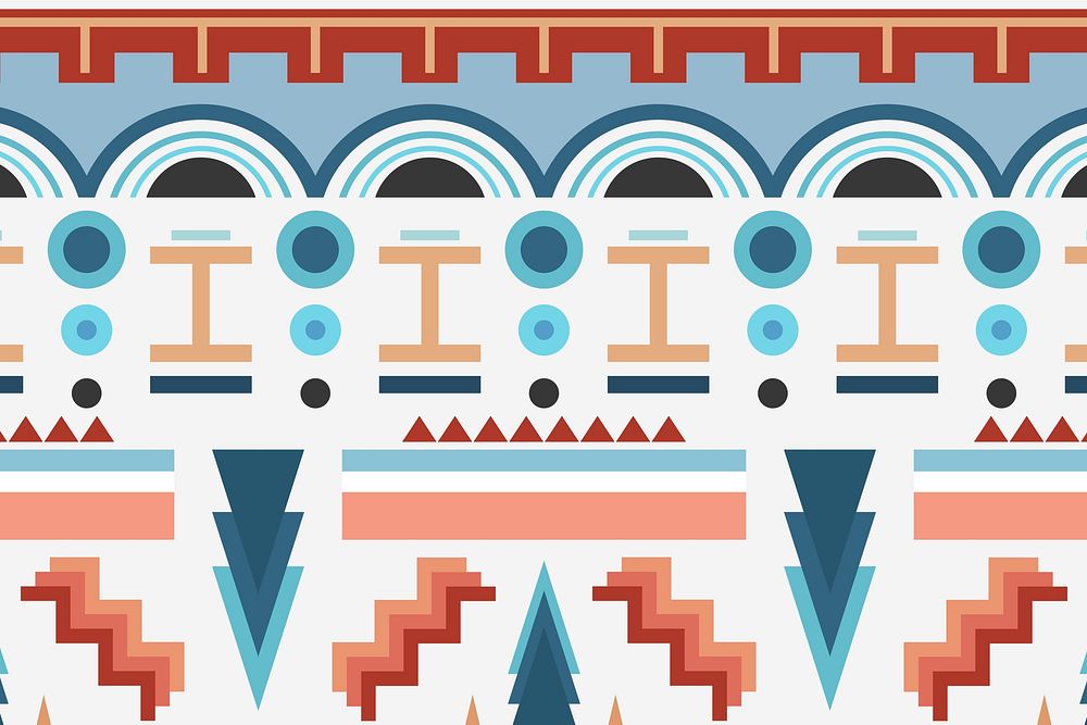 Tribal pattern background design, colorful design