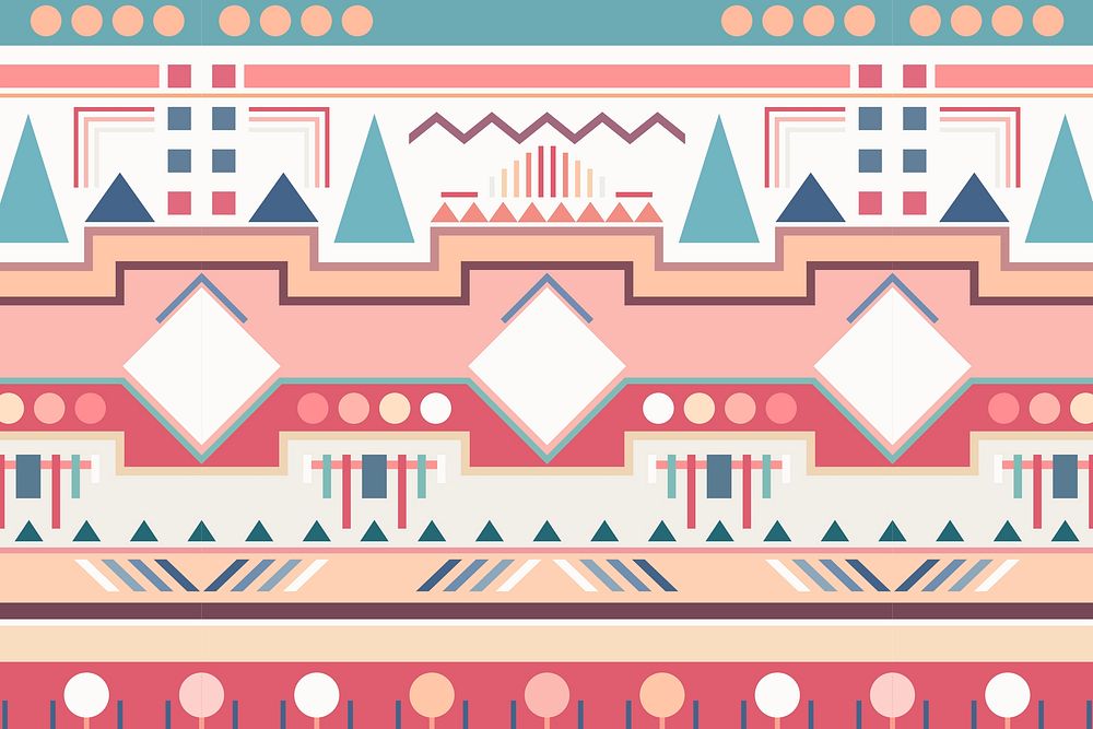Pastel pattern, tribal background, textile design