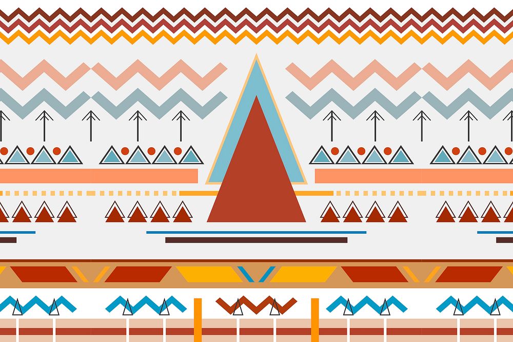 Tribal pattern background design, colorful style