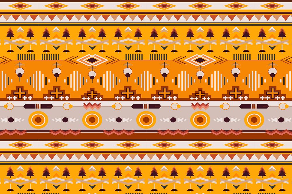 Ethnic pattern, seamless background vector, Native American seamless design
