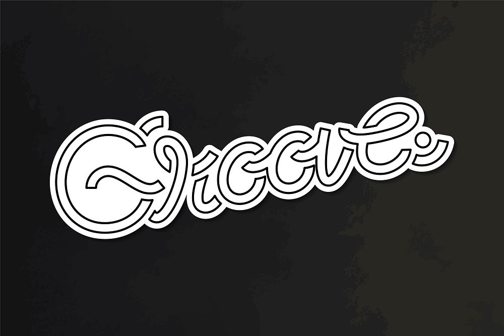 Handwritten groove vector typography sticker