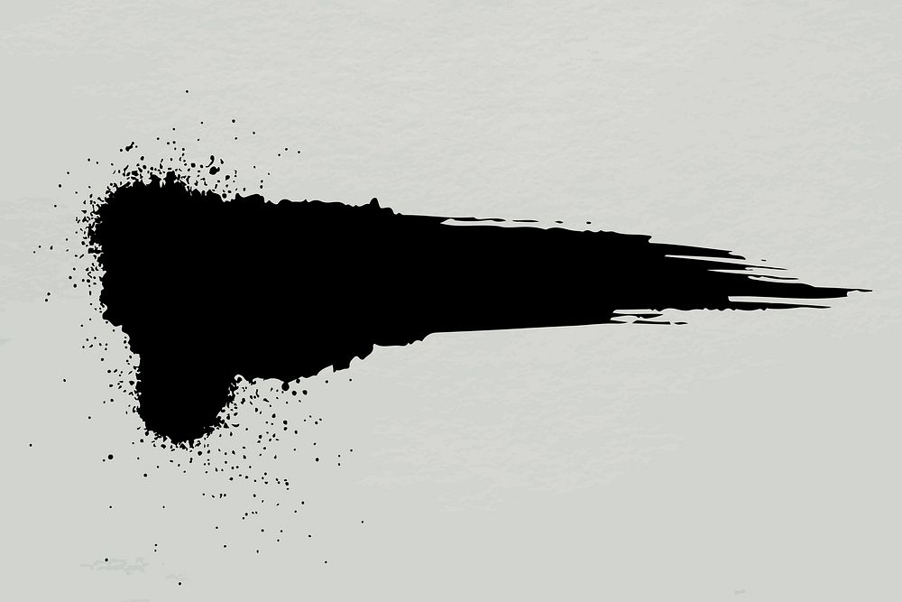Scribbled brush black banner vector grunge
