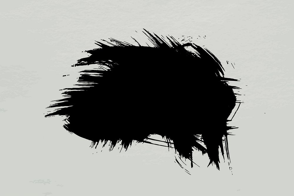 Black brush ink banner vector scribble 
