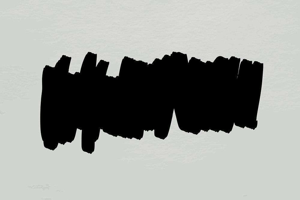 Brush graphic vector in black ink