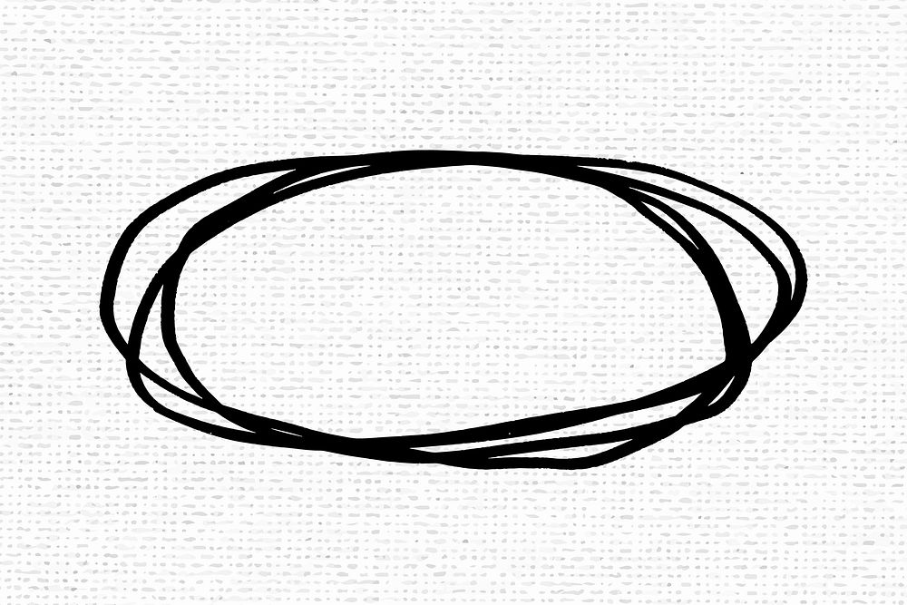 Black oval brush frame vector illustration